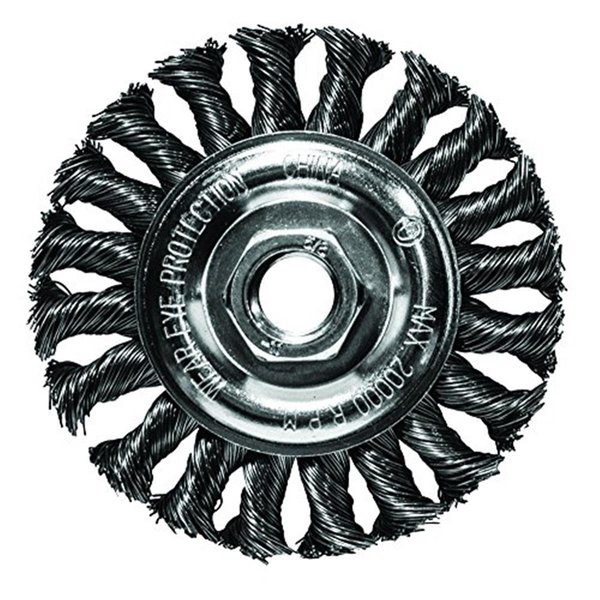 Openhouse 4 x 0.63 x 11 in. Knotted Wire Wheel Brush OP638420